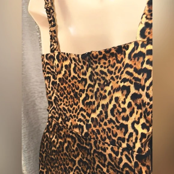 Zara Animal Print Fitted Mini Dress. - Picture 7 of 8